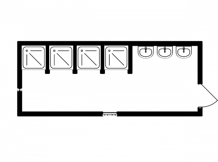 Бытовка душевая 6х2,4 м